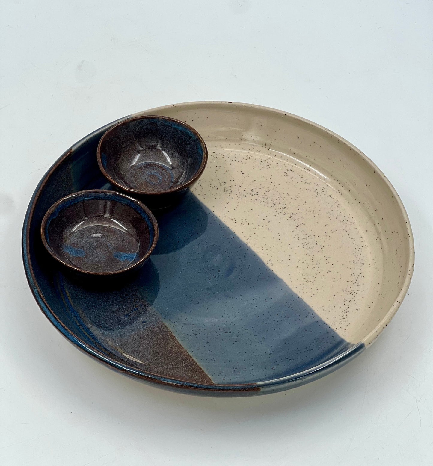Blue & Sand Chip and Dip Bowl
