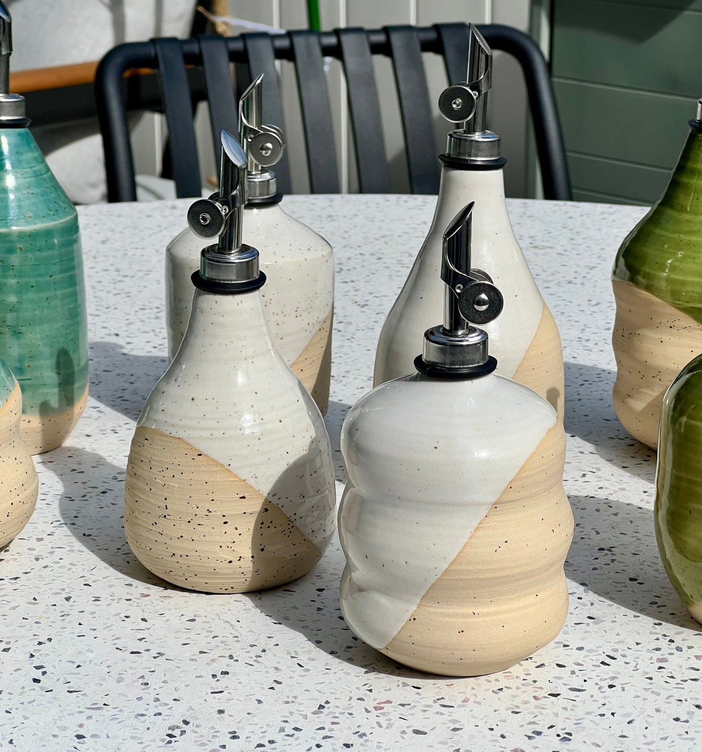 White Half-Dipped Oil Pourer